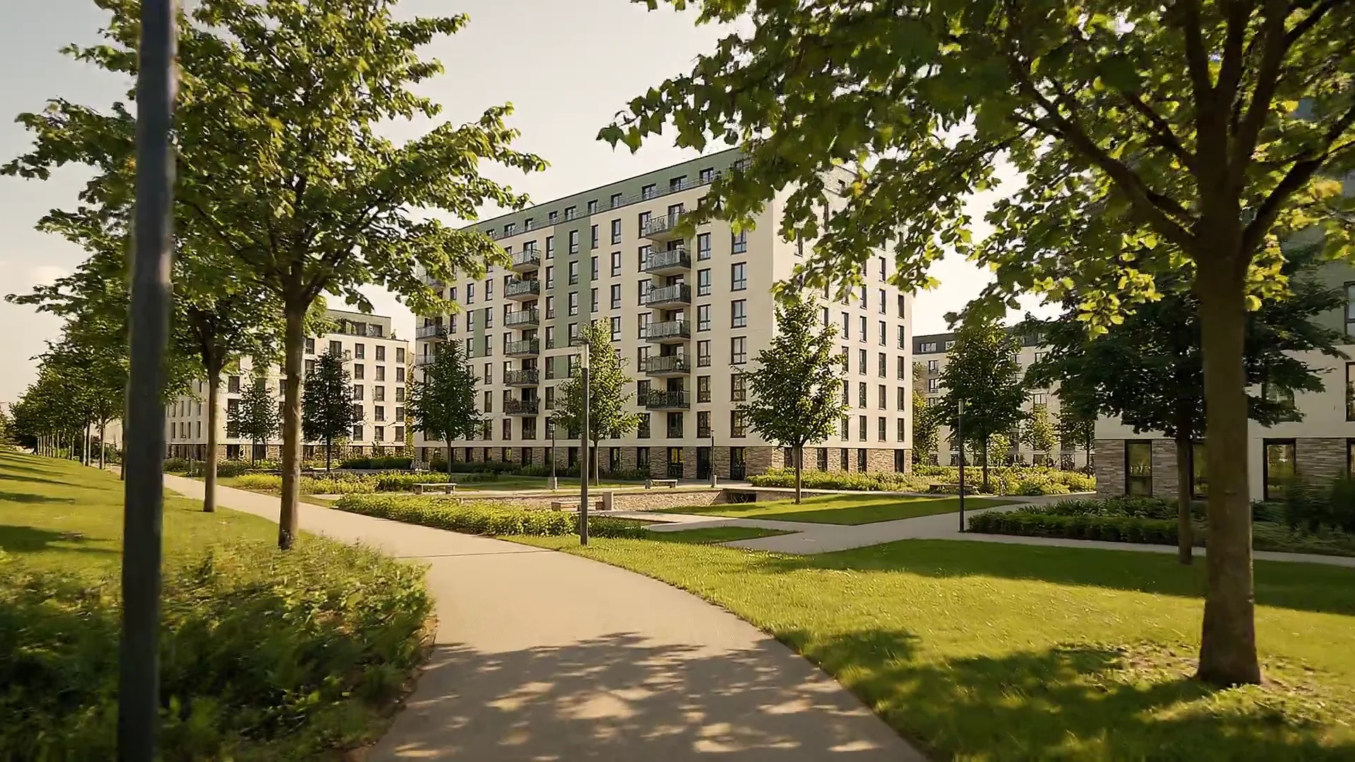 Illustrative Architekturvisualisierung für Gorbitz