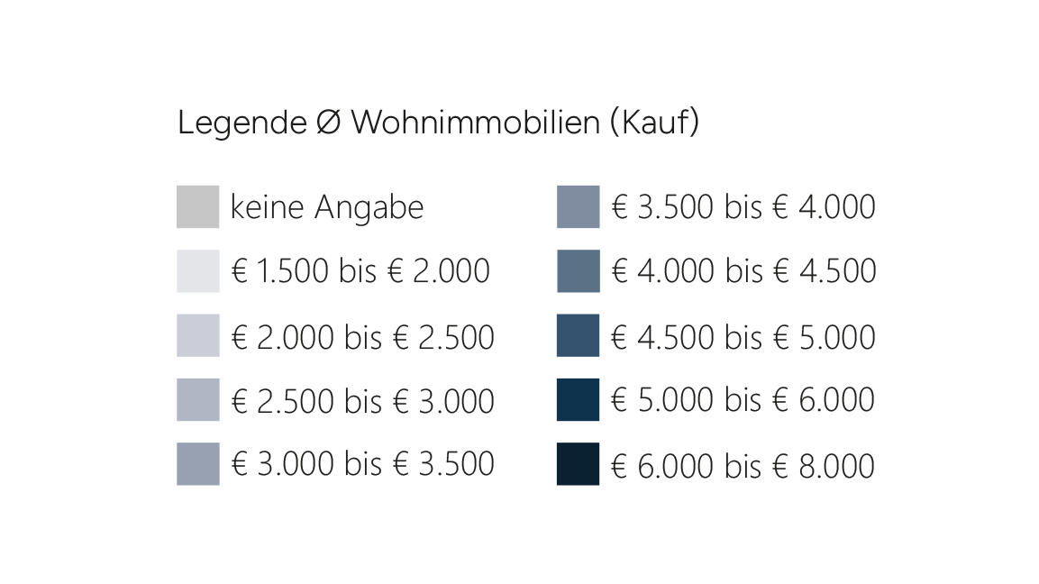 Originallegende: Preisstufen der Dresdner Stadtteilkarte