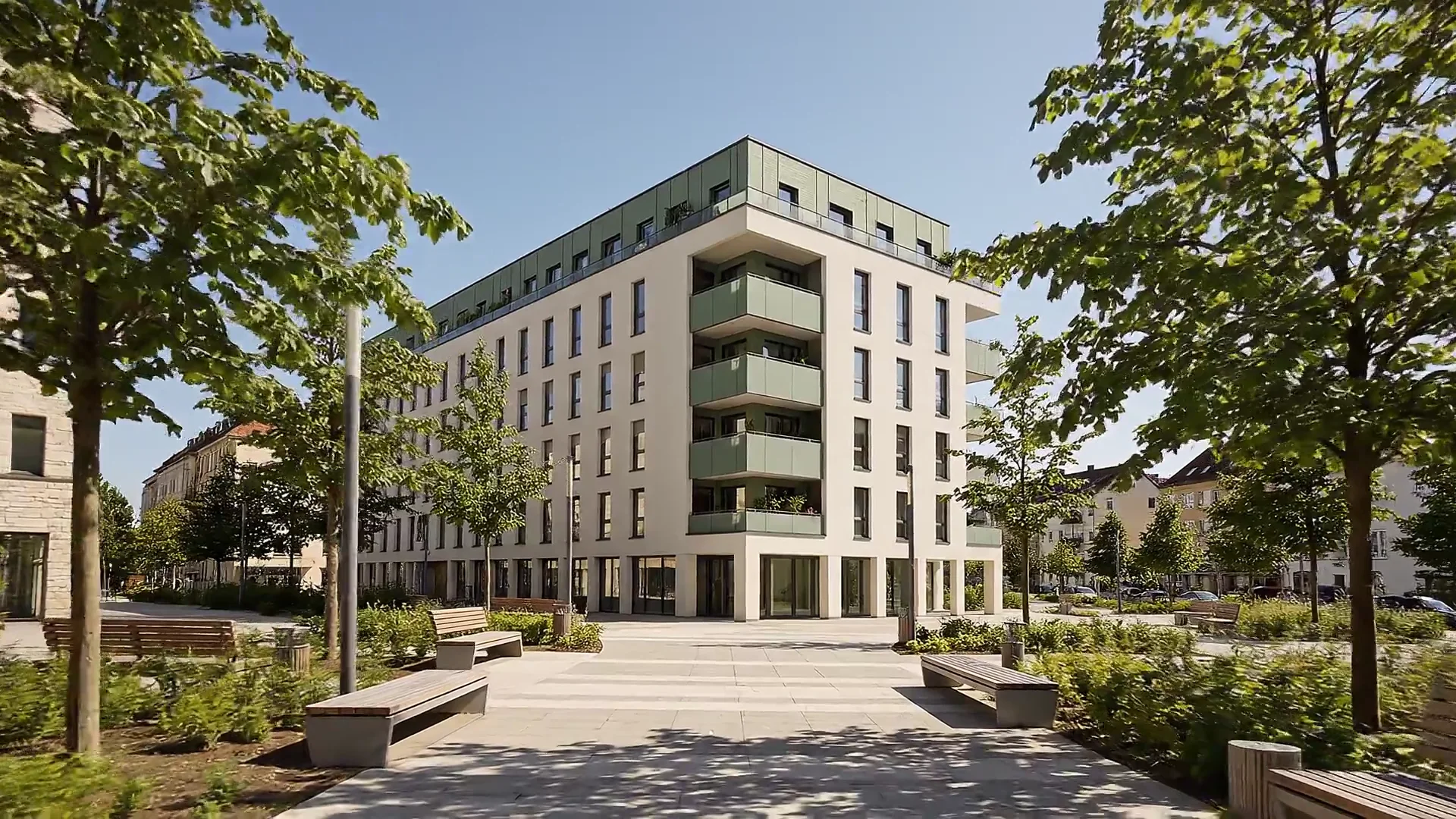 Illustrative Architekturvisualisierung für Pirnaische Vorstadt