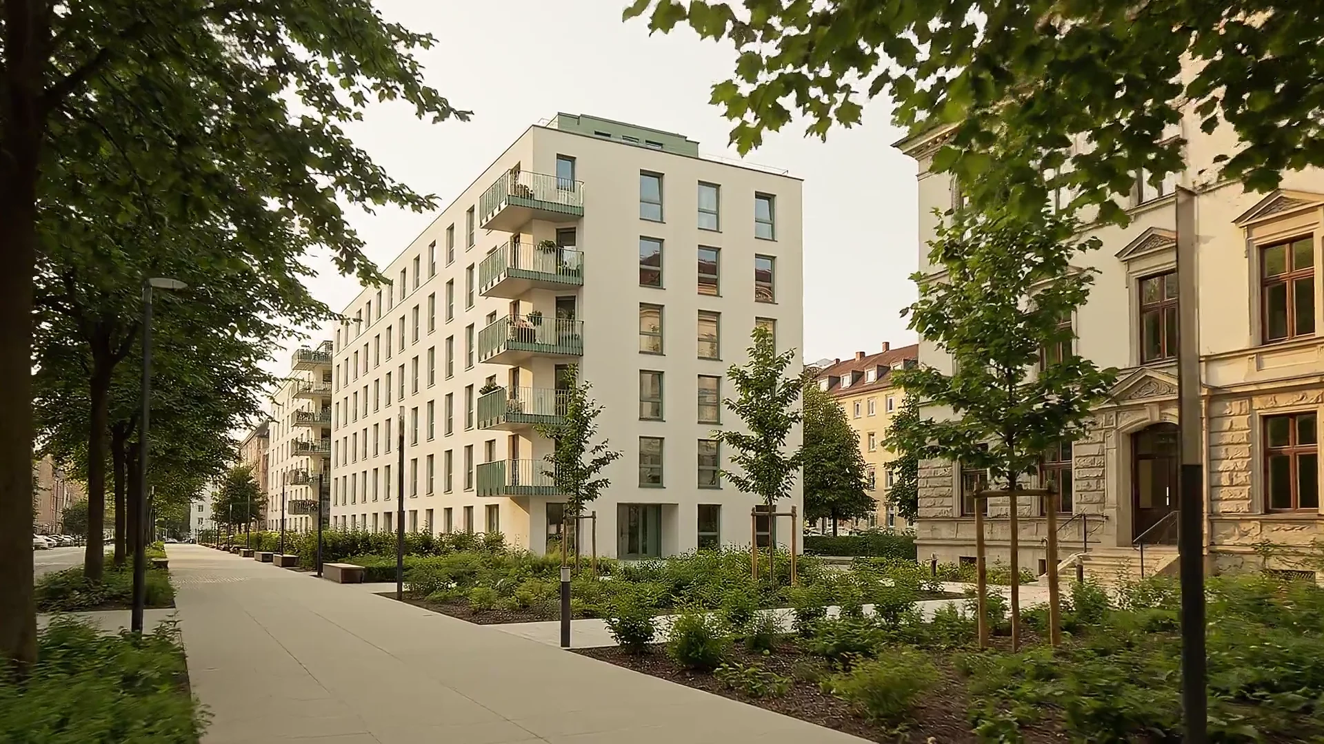 Illustrative Architekturvisualisierung für Mickten
